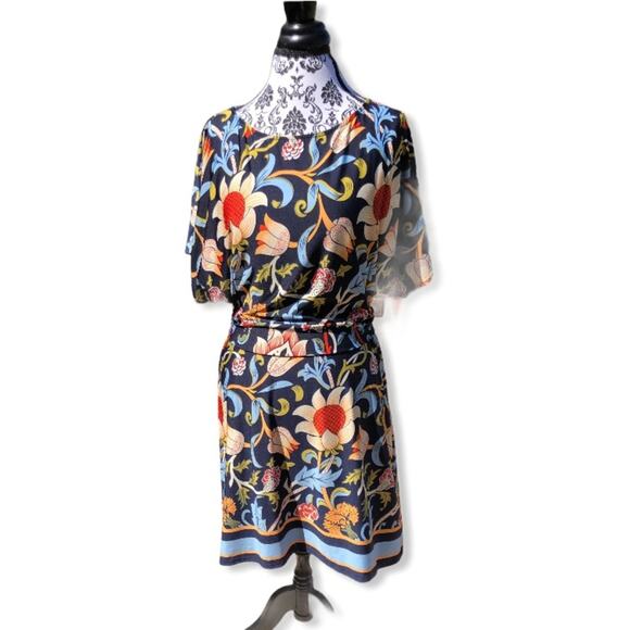 BCBGMAXAZRIA Floral Midi Dress size XSmall - Picture 1 of 6